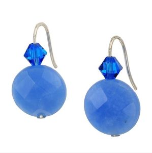 Alex + Ani denim quartz earrings